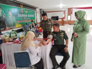 Kodim 1406/Wajo Gelar Donor Darah Peringati HUT ke-69 Korem 141/Toddopuli